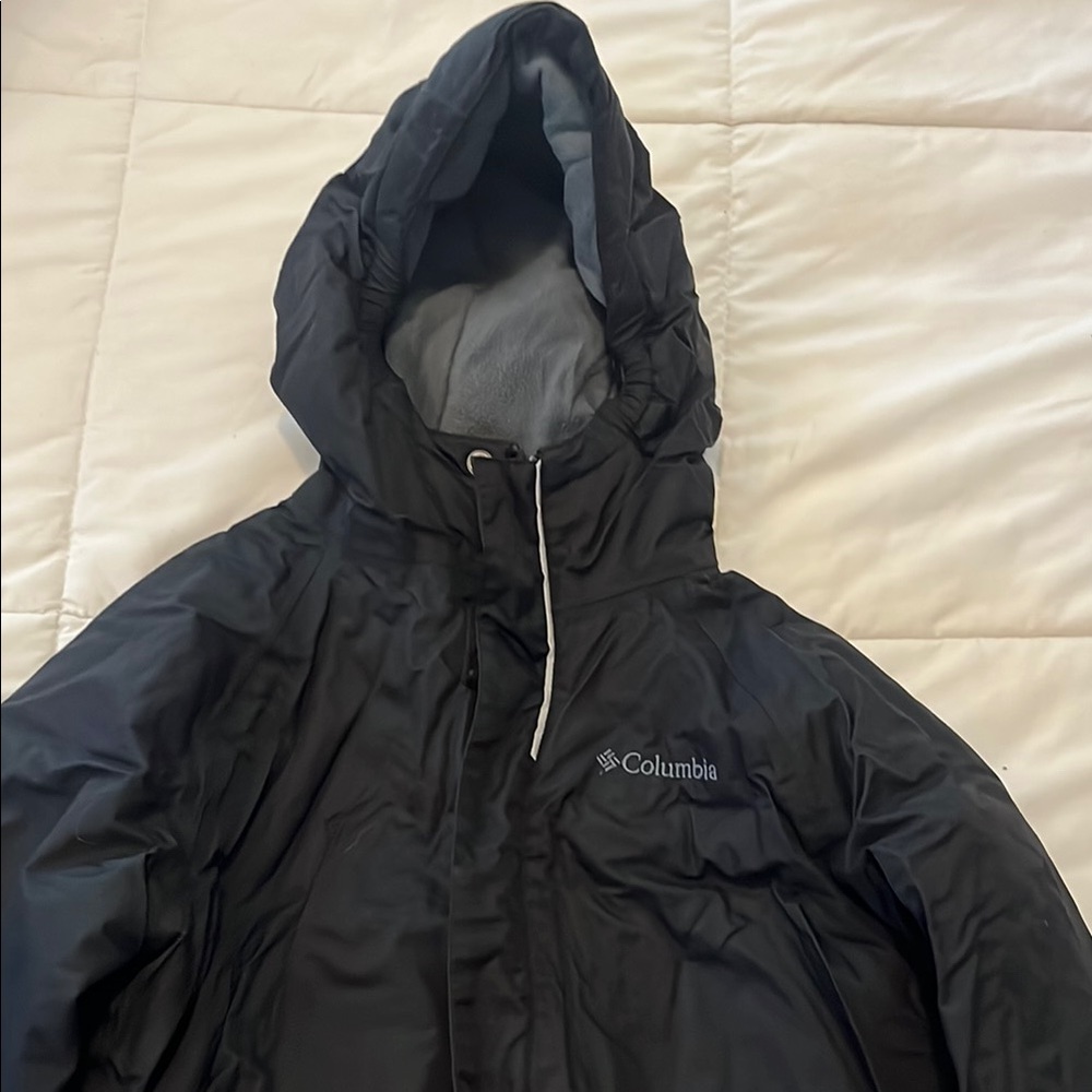 Boys Columbia Black Omni-heat Hooded coat